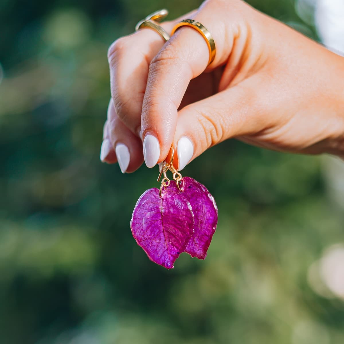 Pendientes Buganvilla Púrpura